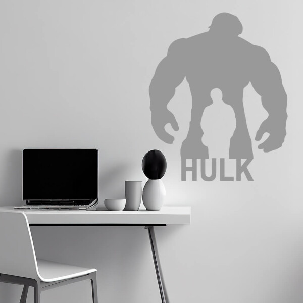 Samolepka Hulk silueta Barva: šedá, Velikost: 100 x 121 cm