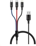 Connect IT CCA-2051-BK 3in1 USB-C & Micro USB & Lightning, 1,2m