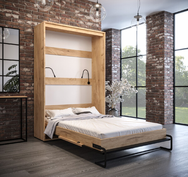 Vyklápěcí postel Case Loft Black - Pionowy Rozměr: 140 x 200 cm
