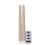 Star trading 2x LED dlouhá svíčka FLAMME s dálkovým ovládání, 28,5cm, béžová