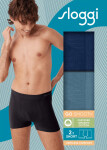 Pánské boxerky GO Smooth Short C2P - UNKNOWN - modré V003 - SLOGGI UNKNOWN XXL