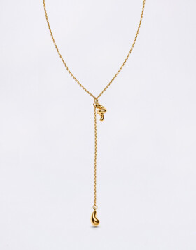 Maria Black Whirl Necklace Gold Gold