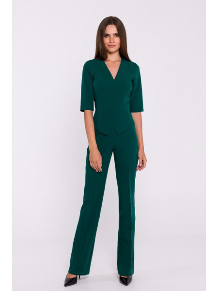 S377 Kombinéza Peplum - zelená EU L