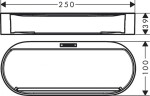 HANSGROHE - WallStoris Planet Edition Polička, délka 25 cm, béžová 28912210