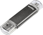 Hama Laeta Twin 32 GB šedá / Flash disk / USB 2.0 / microUSB / až 10 MBs (123925-H)