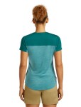 Dámské merino triko s krátkým rukávem ICEBREAKER Wmns 125 Cool-Lite Sphere III SS Tee Colour Block, Tidal Teal hthr/Tidal Teal/Cb velikost: XS