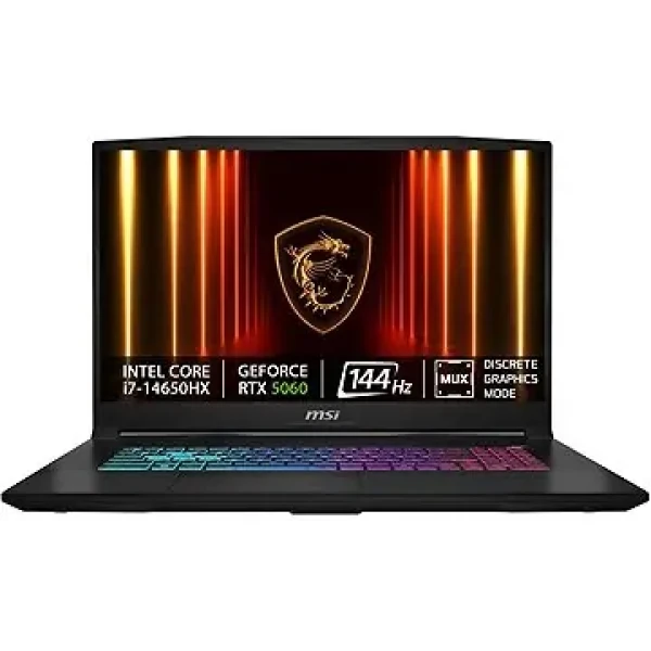 MSI Katana 17 HX B14WFK-283XCZ černá / 17.3"FHD / Intel Core i7-14650HX / 32GB RAM / 1TB SSD / RTX 5060 8GB / Bez OS (9S7-17L791-283)