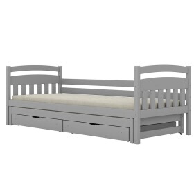 Postel Tosia přistýlka + zásuvky 80x180 šedá