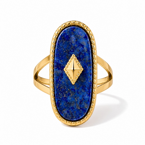 ELENYS Valora Lapis – pozlacený prsten 18K žluté zlato Velikost: Nastavitelná (52-58 mm)
