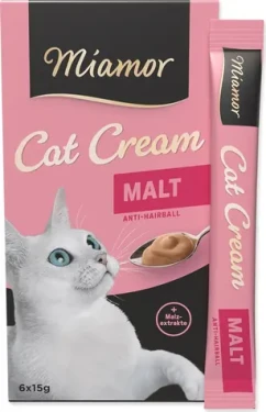 Miamor Krém Malt 6x15g / Pochoutka pro kočky / Superpremium / Proti chlupovým smotkům (393-74305)