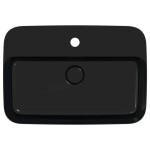 IDEAL STANDARD - Ipalyss Umyvadlo na desku, 55x38 cm, s přepadem, otvor pro baterii, matná černá E2077V3