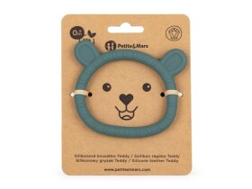 PETITE&MARS Kousátko silikonové Teddy Misty Green 0m+