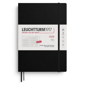 Monthly Planner & Notebook 2026 Composition (B5) 16 Months Black