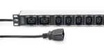 Digitus DN-95427 / Napájecí lišta / 19” 1U / 10x C13/C19 / 3600W / kabel 2m IEC C20 (DN-95427)