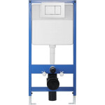 CERANO - Kompletní WC set Profi/Cesso - bílá matná - WC tlačítko Classic/Bílá - předstěnová instalace - 49x36 CER-8050BD19