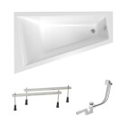 Asymetrická vana Laguna Idea Plus 160x100 cm akrylát levá SIKOID1600LAPN SIKOID1600LAPN