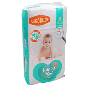 Happy Mimi Flexi Comfort dětské pleny 4 Maxi Jumbo balení 74 ks