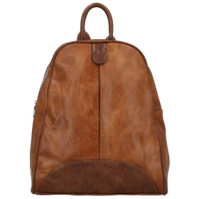 Trendy dámský koženkový kabelko-batůžek Eligio, koňakový