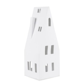 Räder Porcelánový svícen domeček High Roof 30,5 cm, bílá barva, porcelán