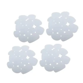 MSV GALETS sada 4 protiskluzových podložek ve tvaru oblázků bílá / PVC / 12 x 13 cm (3700703952152)