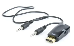 C-TECH Adaptér HDMI (M) na VGA (F) + audio (8594125011581)