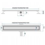 REA - Odtokový žlab NEOX PRO Nickiel Brush 50 REA-G5806