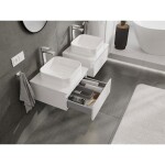 MEXEN/S - Orio koupelnová skříňka pod umyvadlo 50 cm s deskou, 1 šuplík, bílá lesk 91A10-05023-1-BFC00