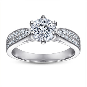 LUNICA Výrazný zásnubní prsten se zirkony Velikost prstenu: 8 (EU: 57-58) 0605_8