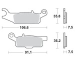 DP Brakes Brzdové destičky na Yamaha YFM 700 Grizzly Brzdové desky: Zadní pravá