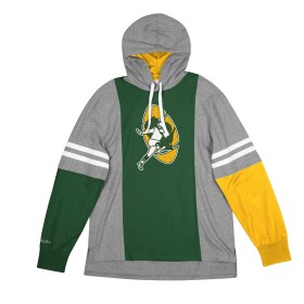 Mitchell & Ness Pánská mikina Green Bay Packers NFL Color Blocked Lightweight Hoodie Velikost: L