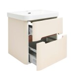 Koupelnová skříňka s umyvadlem SAT Fusion 57,5x53x45 cm pískově béžová mat SATFUSION260BEU SATFUSION260BEU