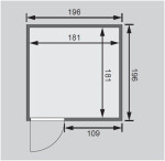 Domácí finská sauna (75730) Karibu Selena, rozměry 196 × 196 cm