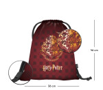 Školní batohový 3-dílný set BAAGL SKATE - Harry Potter Bradavice vínový (batoh, penál, sáček)