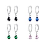 Stříbrné náušnice Swarovski Elements Dióna, stříbro 925/1000, Modrá