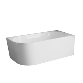 INVENA - Volně stojící vana příčné pravá 150 cm Astri se sifonem AN-03-15P-F
