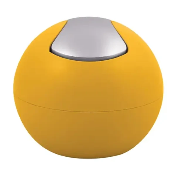 Spirella BOWL MATT mini výklopný odpadkový koš 1 L matný šafránově žlutý / plast (7610583208576)