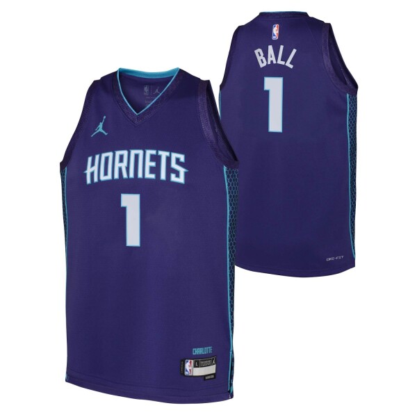 Dětský dres Charlotte Hornets NBA LaMelo Ball #1 Jordan Swingman Fialová (YOUTH)