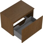 MEXEN/S - Rivel koupelnová skříňka pod umyvadlo 70 cm s deskou, 1 šuplík, reliéf , ořech 91A20-07047-1-BFC86