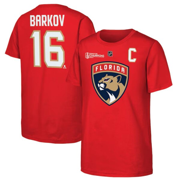 Fanatics Dětské tričko Aleksander Barkov #16 Florida Panthers 2024 Stanley Cup Champions Name Number Velikost: Dětské let)