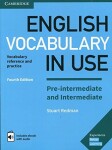 English Vocabulary in Use Pre-intermediate and Intermediate with answers and Enhanced ebook - fourth edition - Stuart Redman