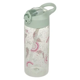BAAGL Tritanová láhev na pití s brčkem Duha 500 ml (A-35410)