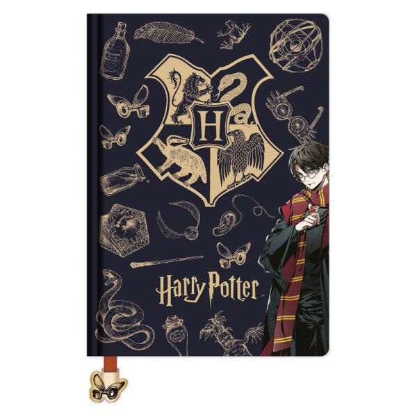 Harry Potter Blok A5 (Navy & Gold) - Bluesky