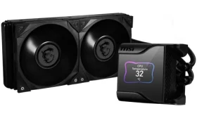 MSI MAG CoreLiquid S280 černá / set vodního chlazení CPU / 2x 140 mm / 24.9dB / 1800 RPM / ARGB (9S6-6A0431-001)