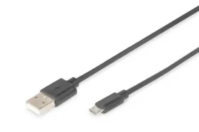 Digitus USB kabel USB A - Micro USB B černý / Kabel / 1,8 m / USB 2.0 (DB-300127-018-S)