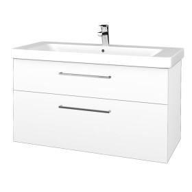 Dřevojas - Umyvadlová skříňka Q MAX SZZ2 105 - M01 Bílá mat / Úchytka T04 / M01 Bílá mat 331764E