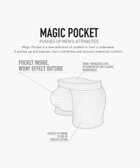Bokserki męskie Magic Pocket, XXL