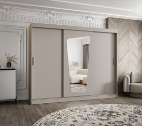 Šatní skříň Abi Moka Rozměry: 250 cm, Barva korpusu + barva dveří: Kašmír + Kašmír