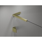 MEXEN/S - Lunar L sprchový kout dveře křídlové pravá 80 x 80, transparent, zlato kartáčovaná 834L-080-080-55-00-P