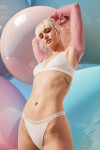 Dámská podprsenka GO Ribbed R Bralette - WHITE - ecru 6308 - SLOGGI WHITE S