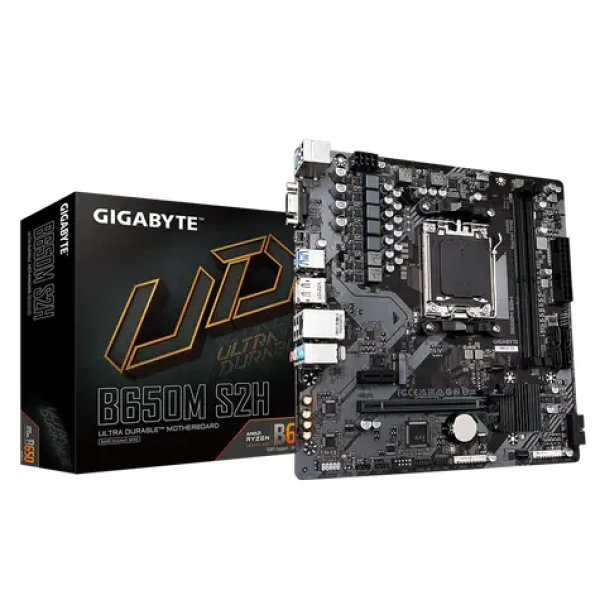 GIGABYTE B650M S2H / B650M / AM5 / 2x DDR5 / PCIEx16 / 1GLAN / mATX (B650M S2H)